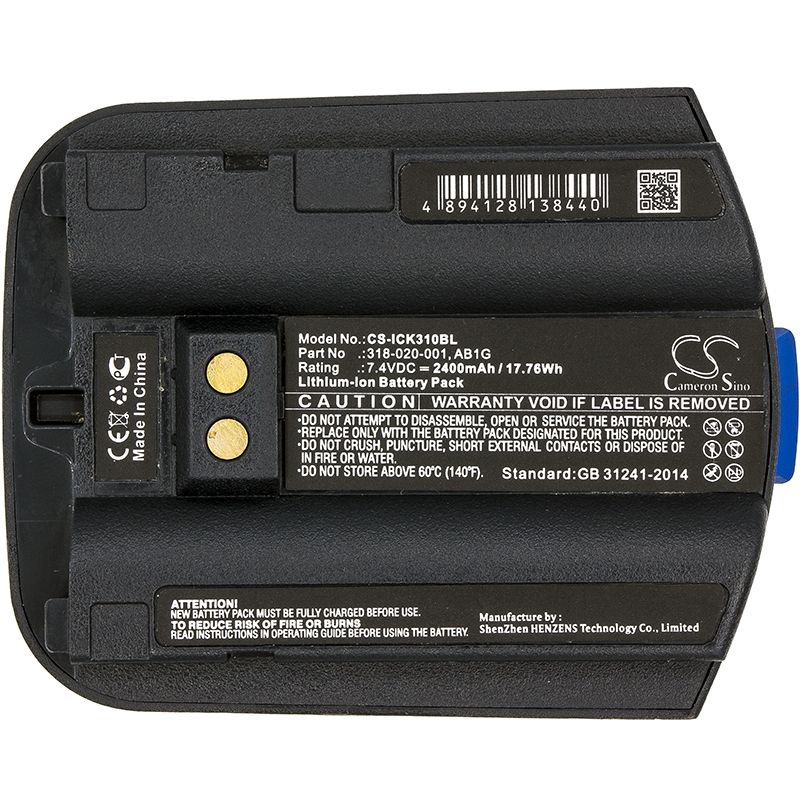 Li-ion Battery fits Intermec, Ck30, Ck31, Ck32 7.4V, 2400mAh Barcode Scanner Cameron Sino Technology Limited