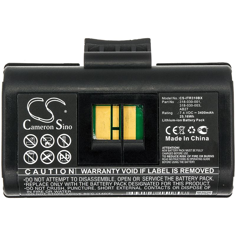 Li-ion Battery fits Intermec, Pb21, Pb22 7.4V, 3400mAh Portable Printer Cameron Sino Technology Limited