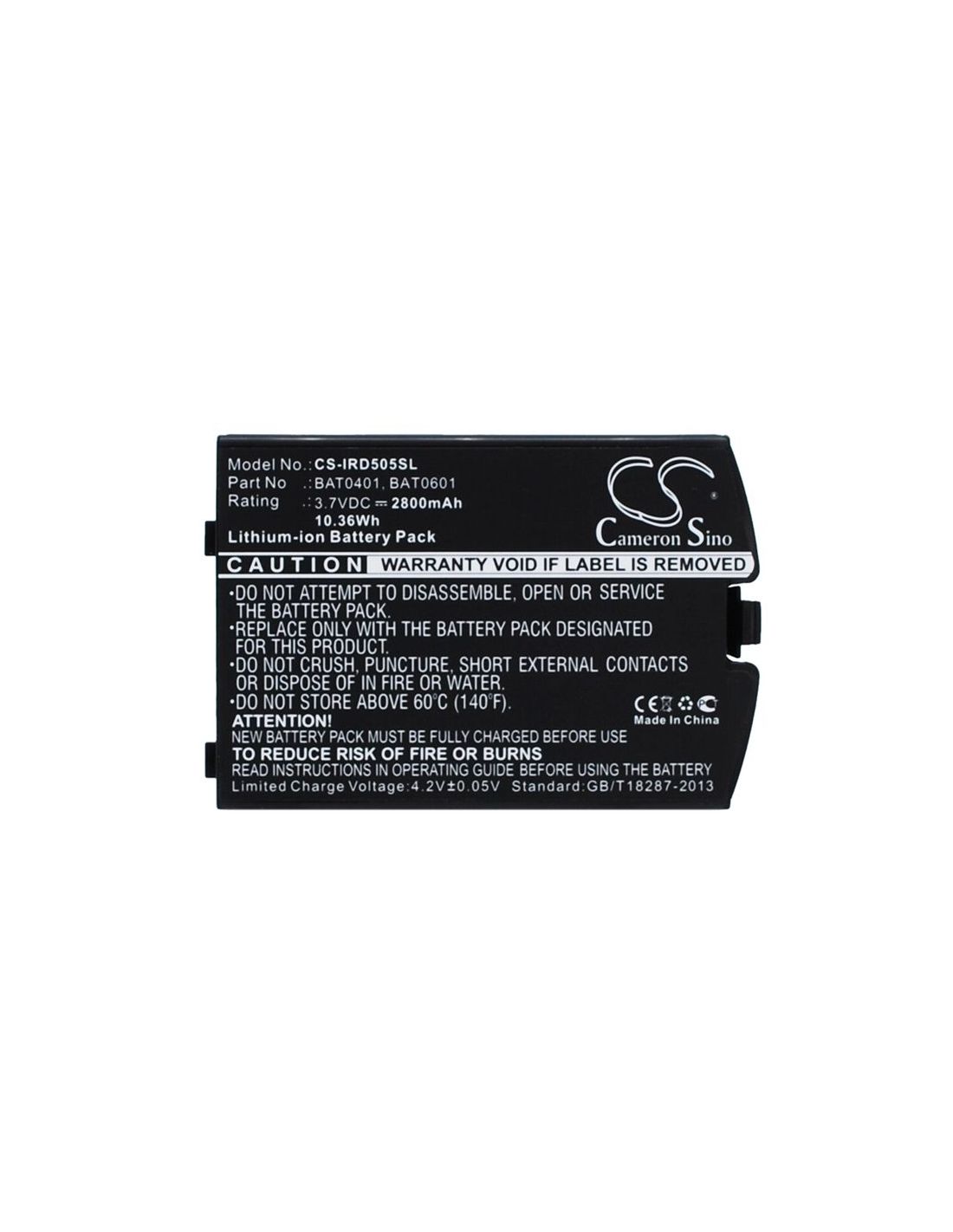 Li-ion Battery Fits Iridium, 9505a, Iridium 3.7v, 2800mah Satellite Phone Cameron Sino Technology Limited