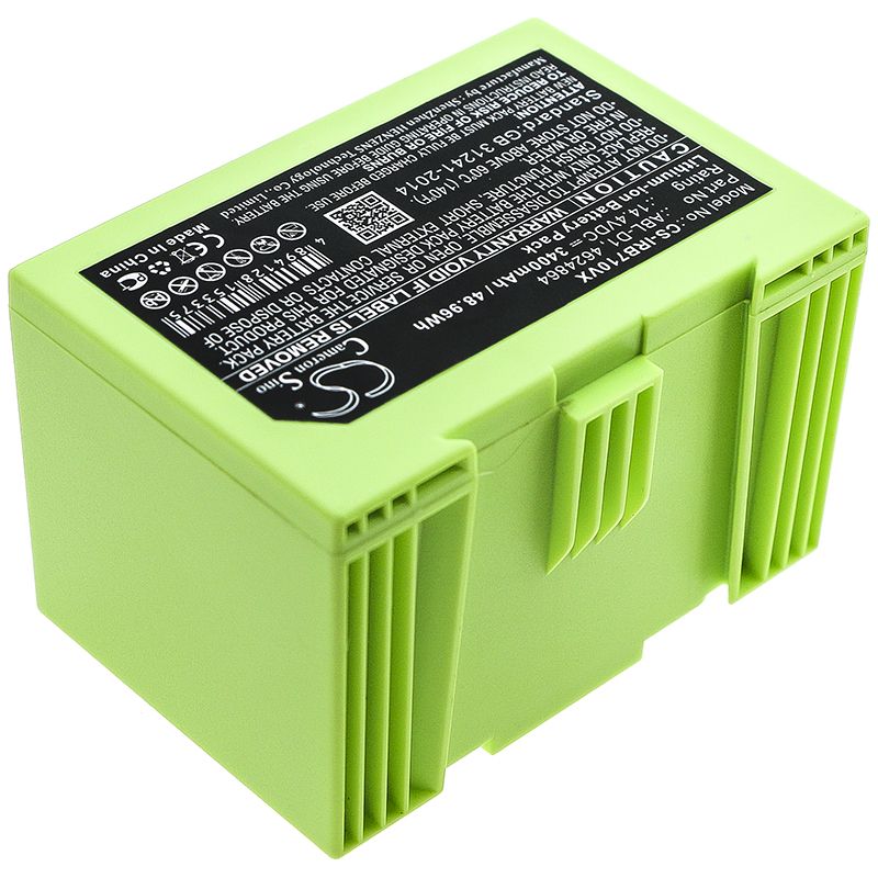 Li-ion Battery fits Irobot, Roomba i7, Roomba i7+ Roomba e5, 14.4V, 3400mAh Vacuum Cameron Sino Technology Limited