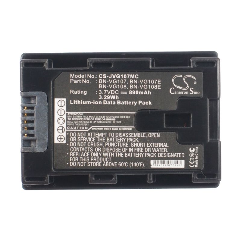 Li-ion Battery Fits Jvc, Gz-e10, Gz-e100, Gz-e200 3.7v, 890mah Camera Cameron Sino Technology Limited