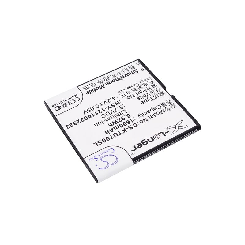 Li-ion Battery fits K-touch, u7 3.7V, 1600mAh Communications Cameron Sino Technology Limited (Suspended)