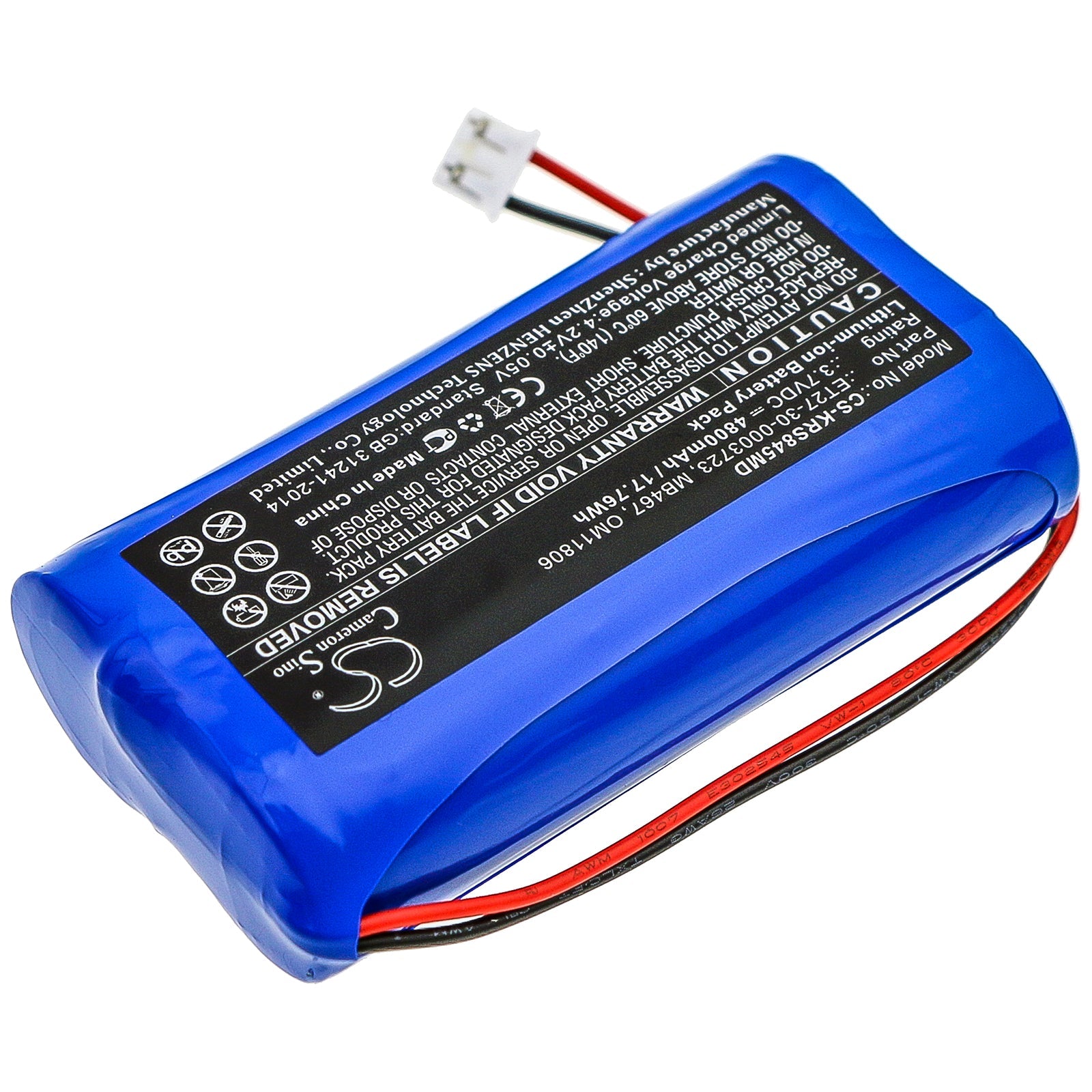 Li-ion Battery fits Karl Storz, 8402 Zx, 8402zx Laryngoscope 30-0003 3.7V, 4800mAh Medical Cameron Sino Technology Limited