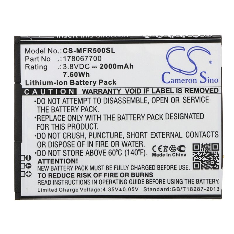 Li-ion Battery fits Kazam, thunder 350l, mobiwire, ahiga 3.8V, 2000mAh Mobile & SmartPhone Cameron Sino Technology Limited