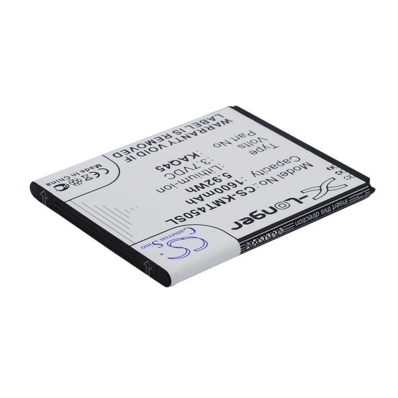 Li-ion Battery fits Kazam, thunder 4.5, thunder q4.5 3.7V, 1600mAh Communications Cameron Sino Technology Limited (Suspended)