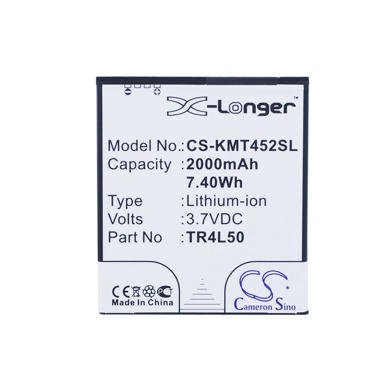 Li-ion Battery fits Kazam, trooper 450l, trooper 450l dual sim 3.7V, 2000mAh Mobile & SmartPhone Cameron Sino Technology Limited