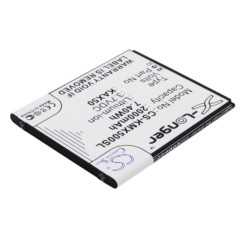 Li-ion Battery fits Kazam, trooper x5.0 3.7V, 2000mAh Mobile & SmartPhone Cameron Sino Technology Limited
