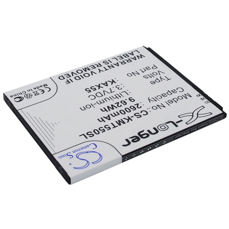 Li-ion Battery fits Kazam, trooper x5.5 3.7V, 2600mAh Mobile & SmartPhone Cameron Sino Technology Limited