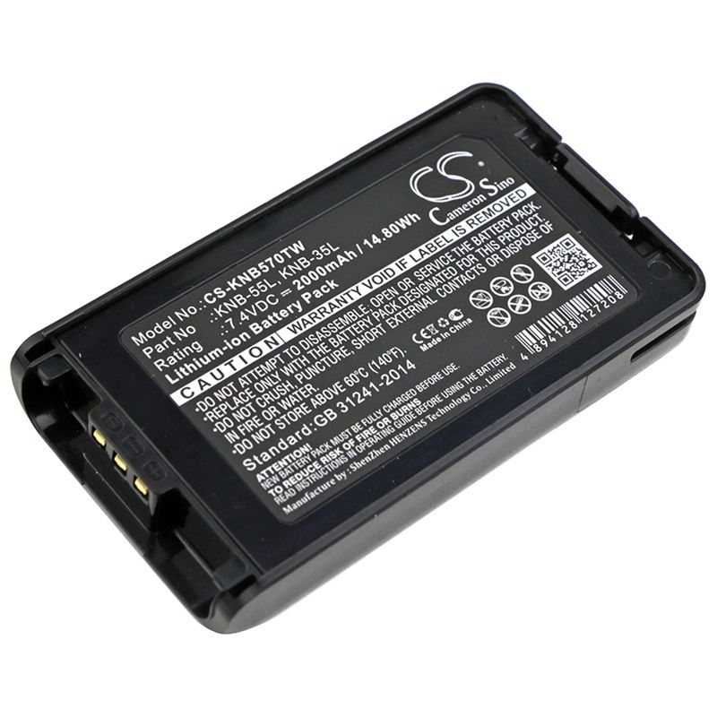 Li-ion Battery Fits Kenwood, Nx-220, Nx-320, Nx-3220 7.4v, 2000mah Two-Way Radio Cameron Sino Technology Limited