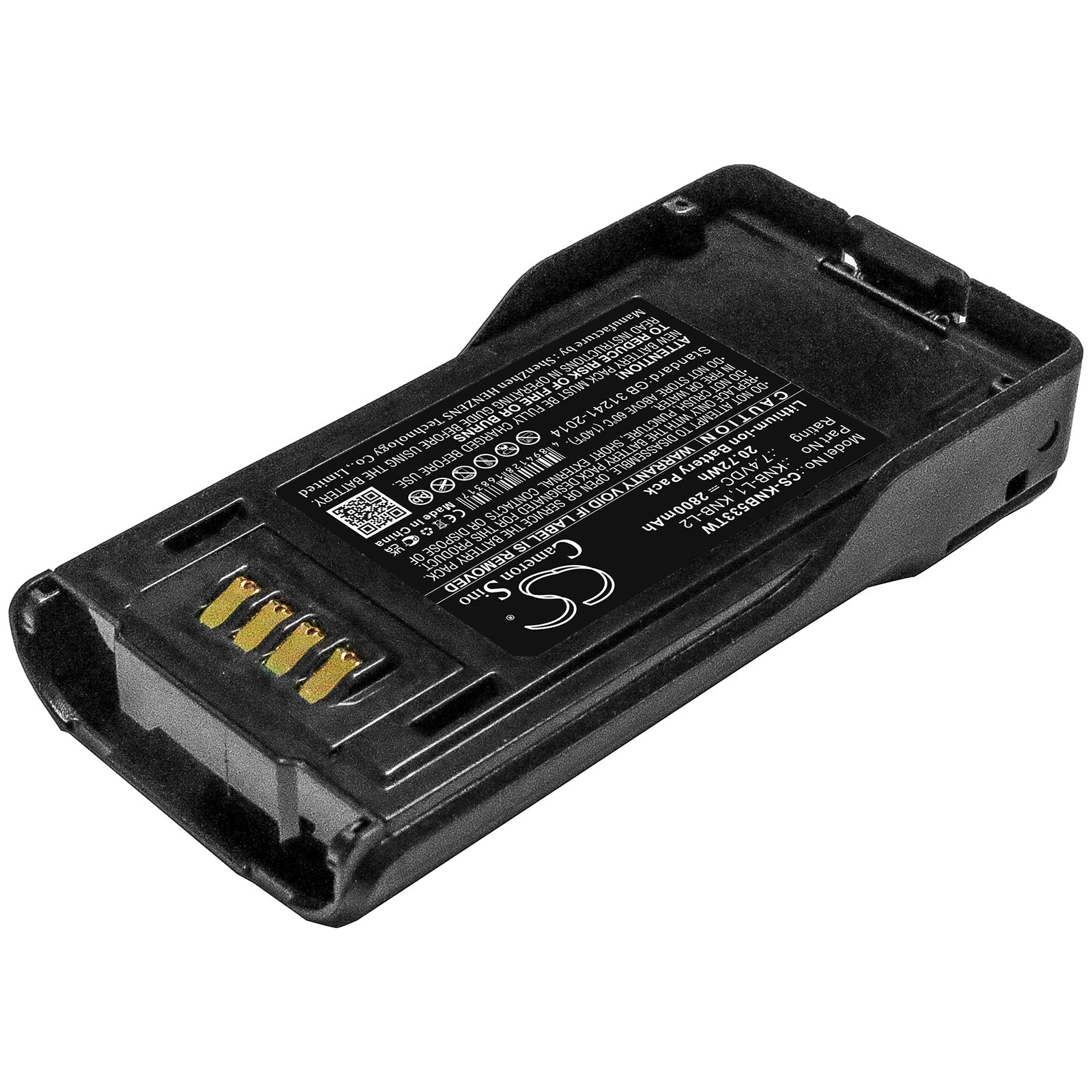 Li-ion Battery fits Kenwood, Nx-5000, Nx-5200, Nx-5300 7.4V, 2800mAh Two-Way Radio Cameron Sino Technology Limited