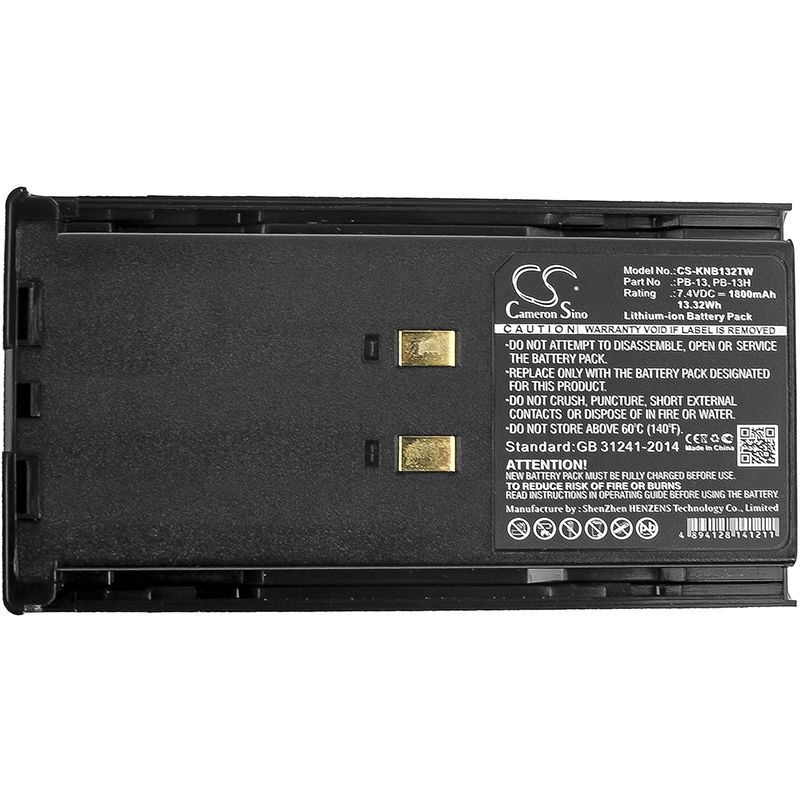 Li-ion Battery fits Kenwood, Th-26at, Th-27, Th-27a 7.4V, 1800mAh Two-Way Radio Cameron Sino Technology Limited