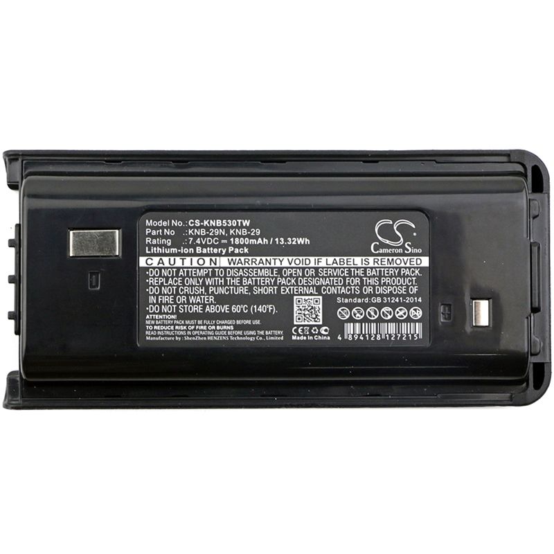 Li-ion Battery Fits Kenwood, Tk-2200, Tk-2200lp, Tk-2202 7.4v, 1800mah Two-Way Radio Cameron Sino Technology Limited