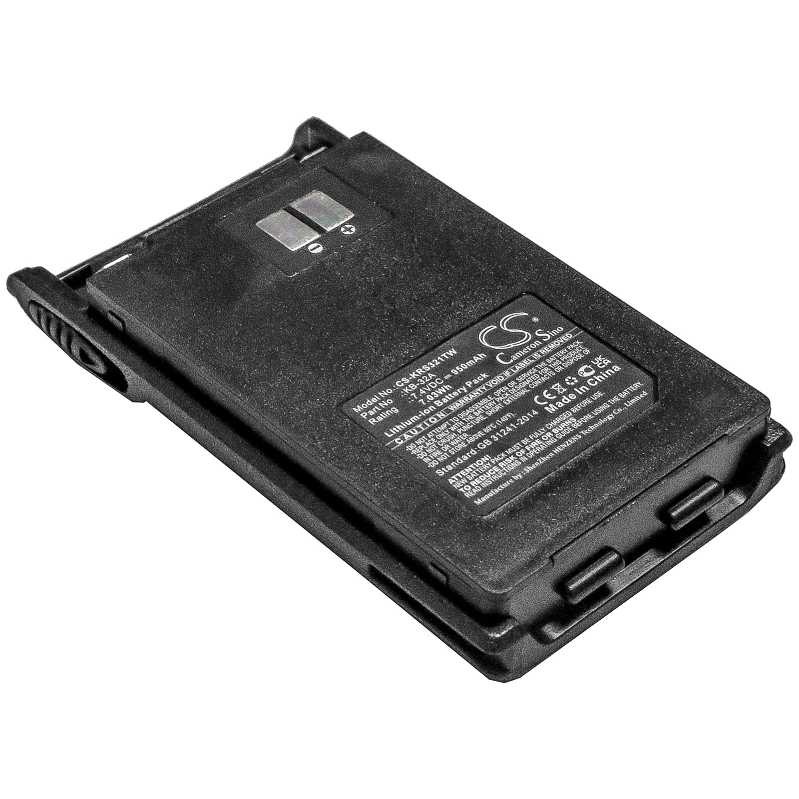 Li-ion Battery fits Kirisun, Pt-3200 7.4V, 950mAh Two-Way Radio Cameron Sino Technology Limited