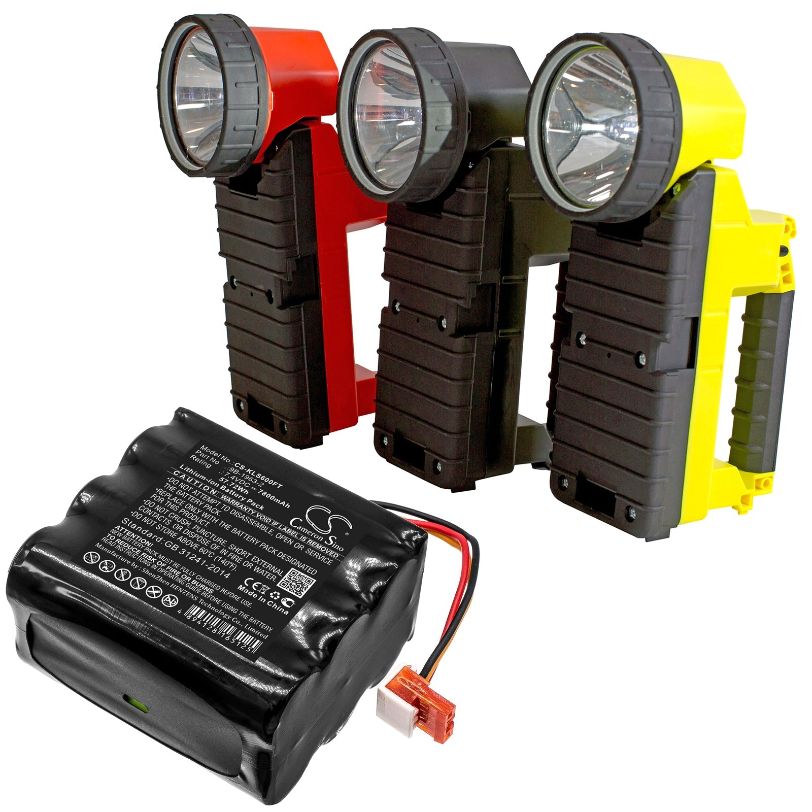 Li-ion Battery fits Koehler, Lighthawk 600, Lighthawk 600 Lumens, Lighthawk Gen Ii Led 7.4V, 7800mAh Flashlight Cameron Sino Technology Limited