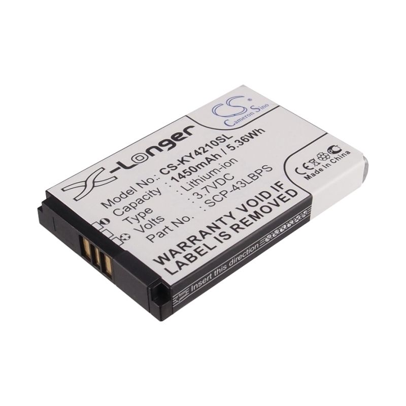 Li-ion Battery fits Kyocera, duracore, duracore e4210, duramax 3.7V, 1450mAh Mobile & SmartPhone Cameron Sino Technology Limited