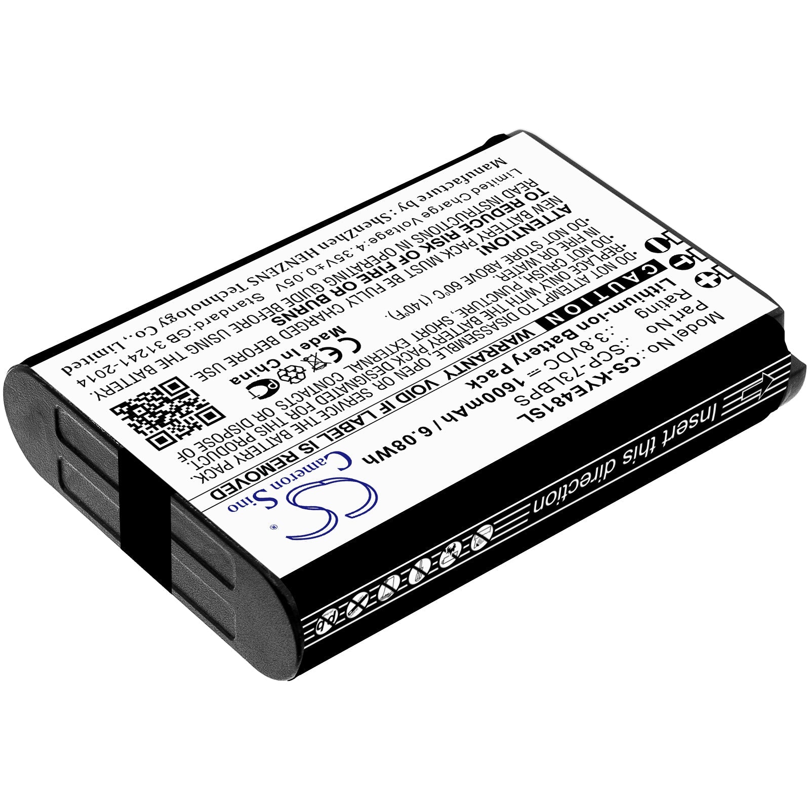 Li-ion Battery fits Kyocera, Duraxv Extreme, E4810 3.8V, 1600mAh Mobile & SmartPhone Cameron Sino Technology Limited