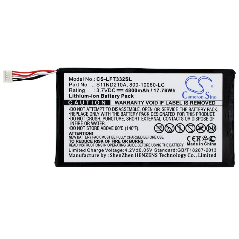 Li-ion Battery Fits Leapfrog, Leappad Ultra 33200, Leappad Ultra 83333, Nabi2nv7a 3.7v, 4800mah Computer Cameron Sino Technology Limited (Suspended)