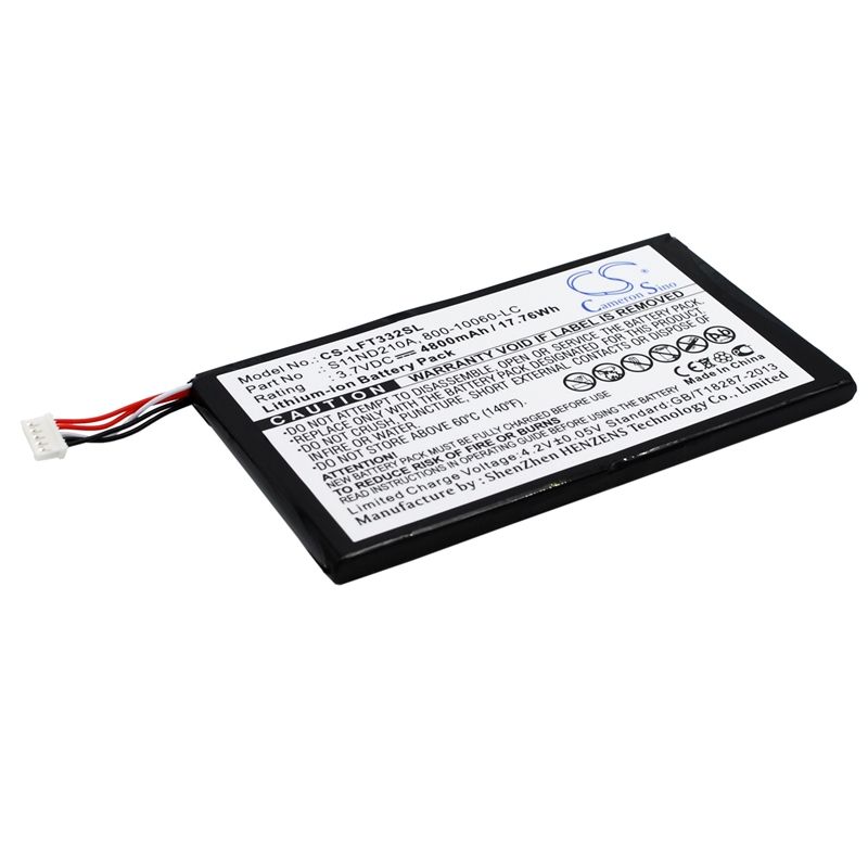 Li-ion Battery Fits Leapfrog, Leappad Ultra 33200, Leappad Ultra 83333, Nabi2nv7a 3.7v, 4800mah Computer Cameron Sino Technology Limited (Suspended)