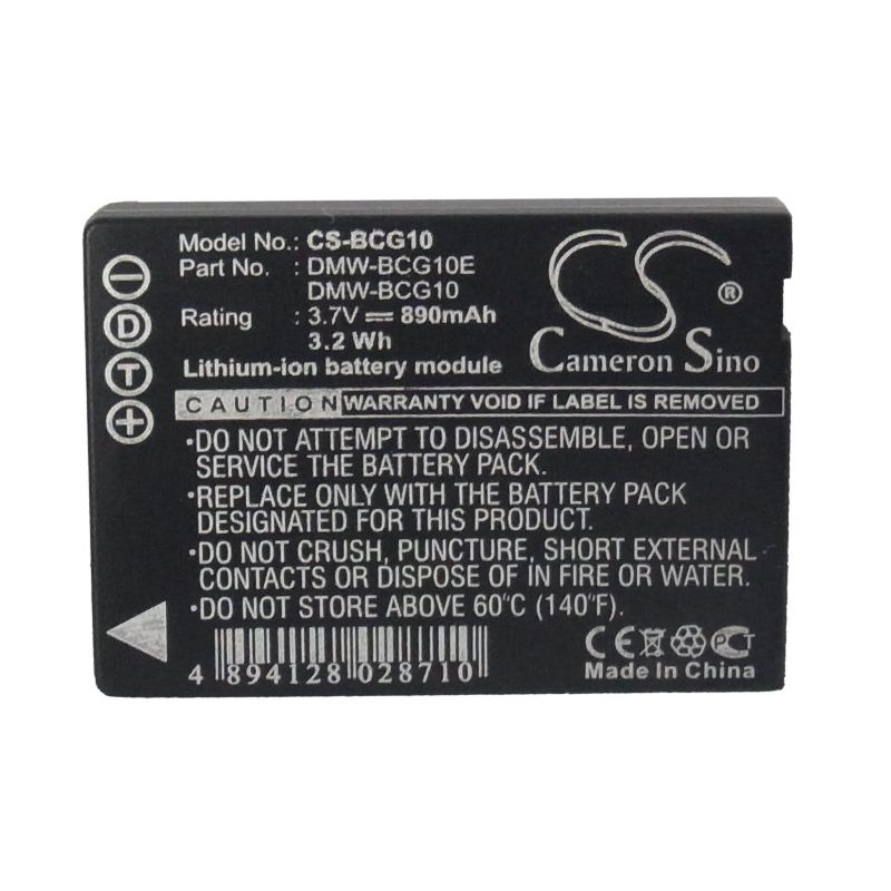 Li-ion Battery Fits Leica, V-lux 20, Panasonic, Lumix Dmc-3d1 3.7v, 890mah Camera Cameron Sino Technology Limited