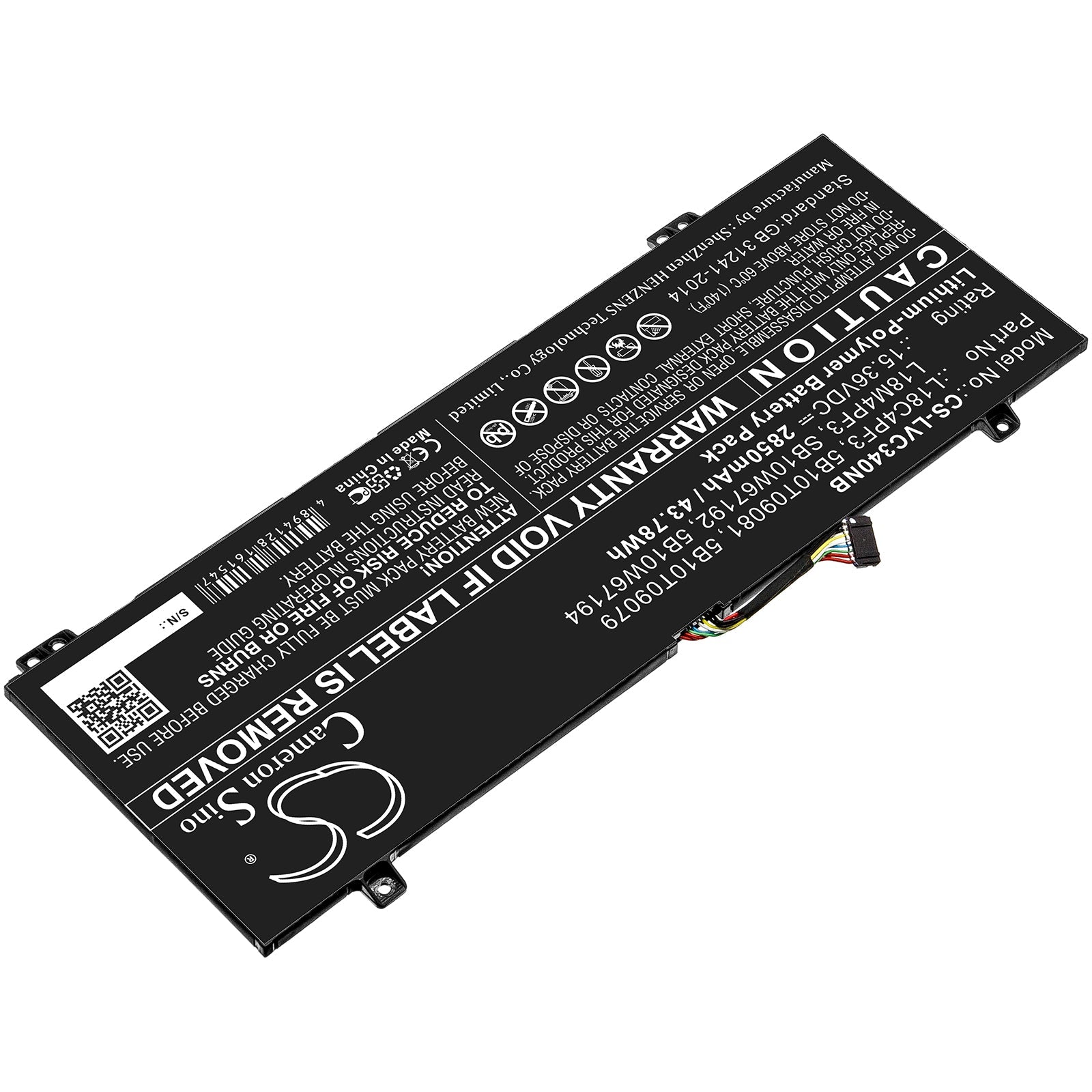 Li-ion Battery fits Lenovo, 5b10t09079, 5b10t09081, 5b10w67194, 5b10w67217, L18c4pf3, L18m4pf3, Sb10w67192, Sb10w67200, Sb10w673 Notebook & Laptop Cameron Sino Technology Limited