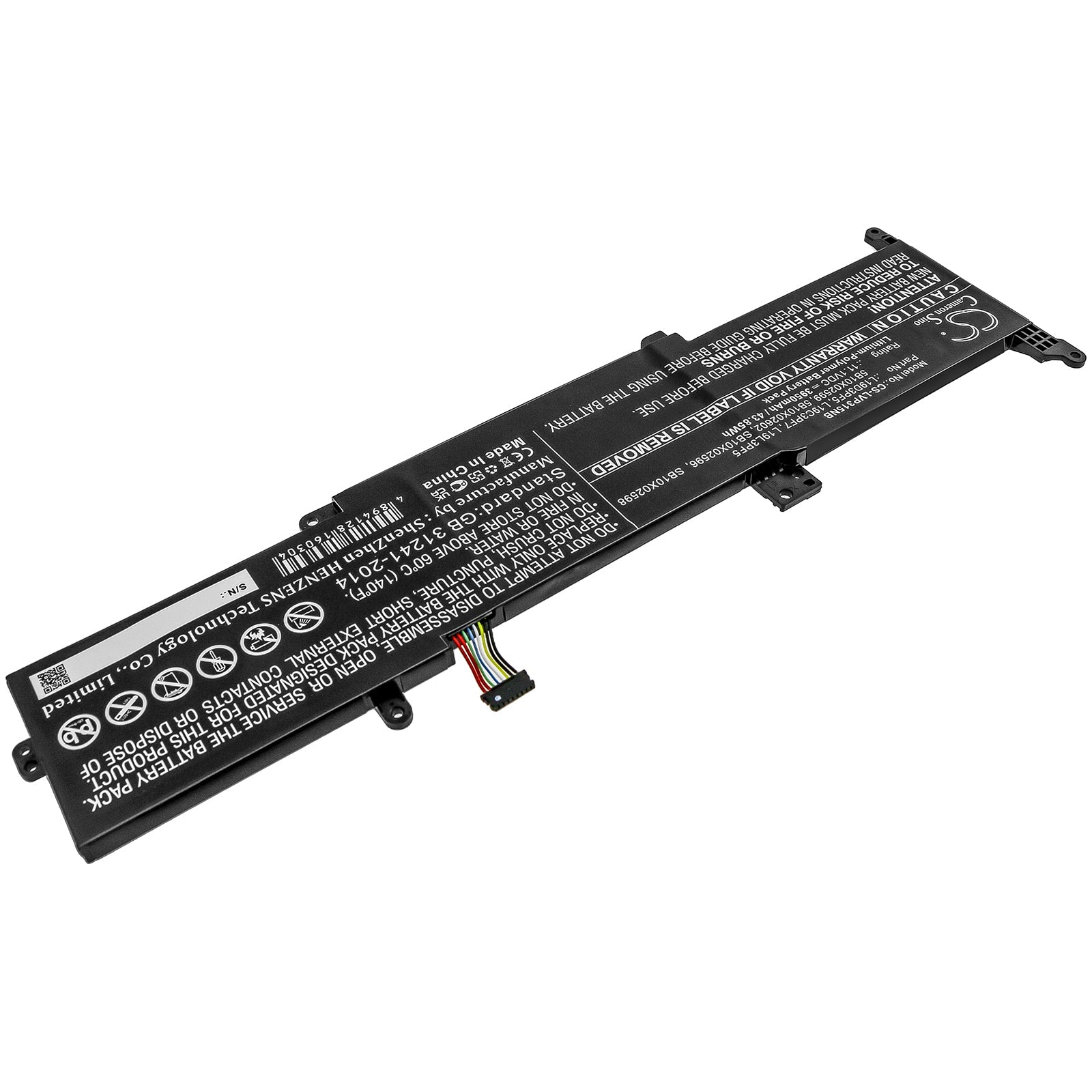 Li-ion Battery fits Lenovo, 5b10x02599, 5b10x02602, L19c3pf7, L19d3pf5, L19l3pf5, Sb10x02596, Sb10x02598 11.1V, 3950mAh Notebook & Laptop Cameron Sino Technology Limited