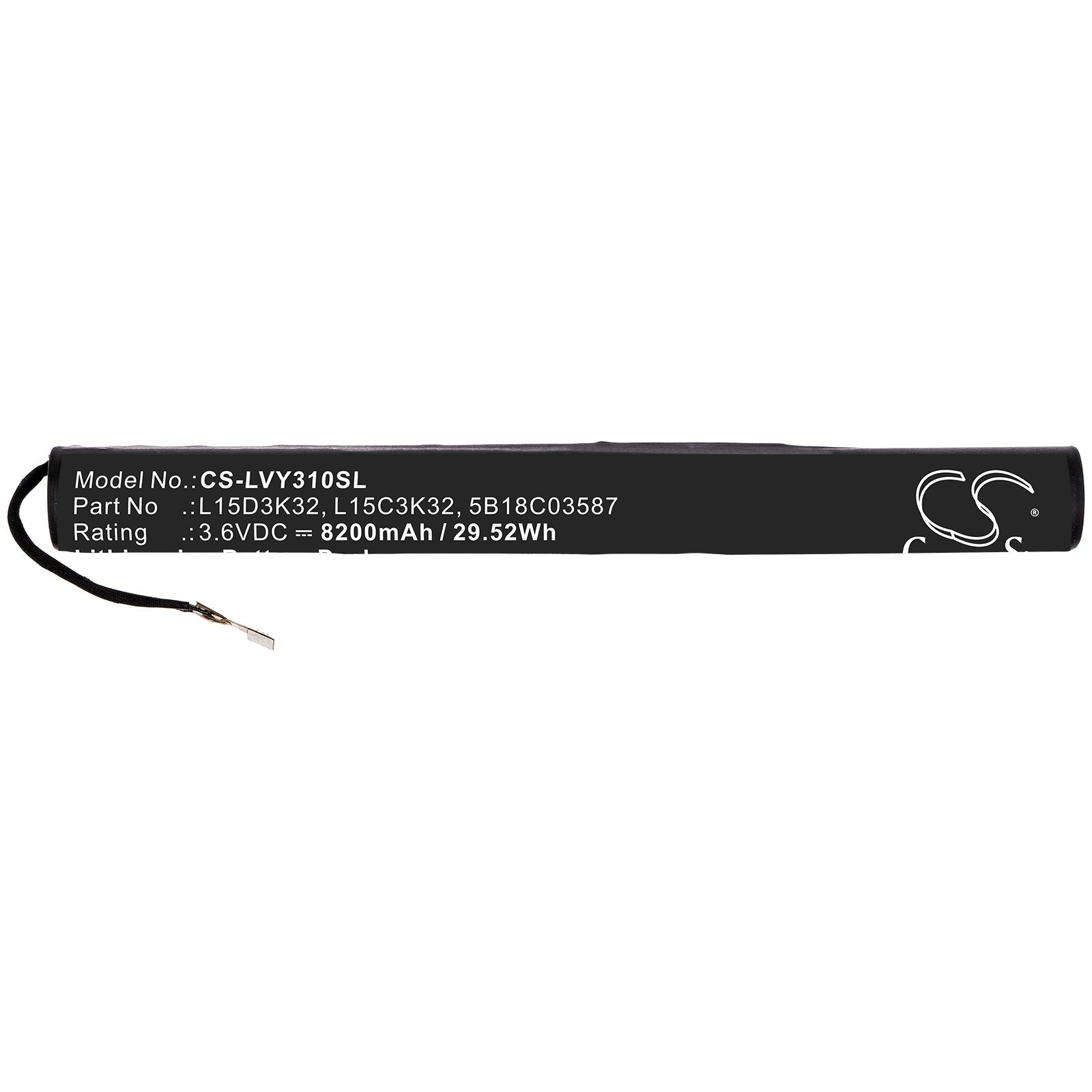 Li-ion Battery fits Lenovo, 5b18c03587, L15c3k32, L15d3k32 3.6V, 8200mAh Tablet Cameron Sino Technology Limited