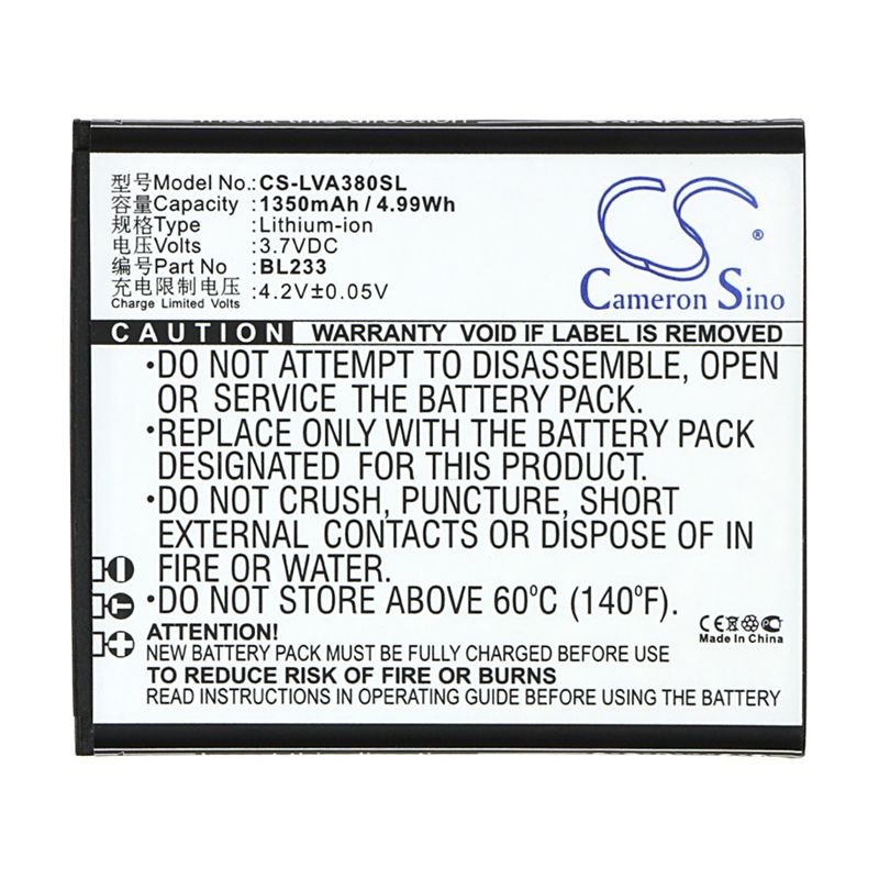 Li-ion Battery fits Lenovo, a1000-a, a2800-d, a3600-d 3.7V, 1350mAh Mobile & SmartPhone Cameron Sino Technology Limited