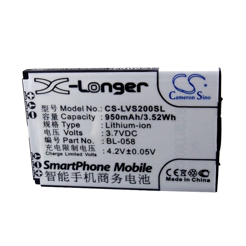 Li-ion Battery fits Lenovo, a307, a320, e209 3.7V, 950mAh Communications Cameron Sino Technology Limited (Suspended)