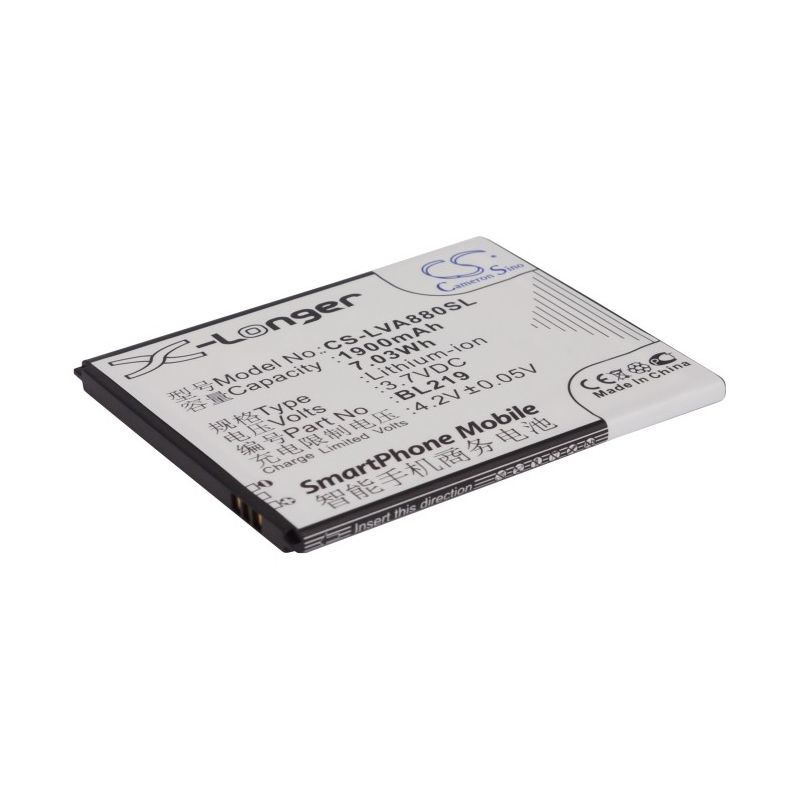 Li-ion Battery Fits Lenovo, A388t, A880, A889 3.7v, 1900mah Mobile & SmartPhone Cameron Sino Technology Limited