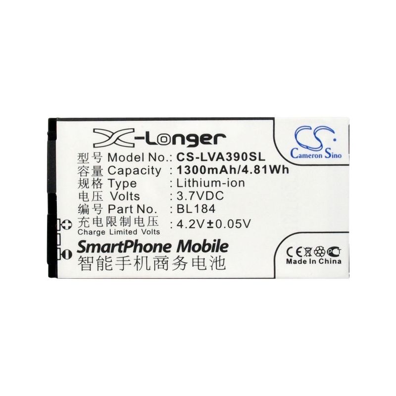Li-ion Battery fits Lenovo, a390e 3.7V, 1300mAh Communications Cameron Sino Technology Limited (Suspended)