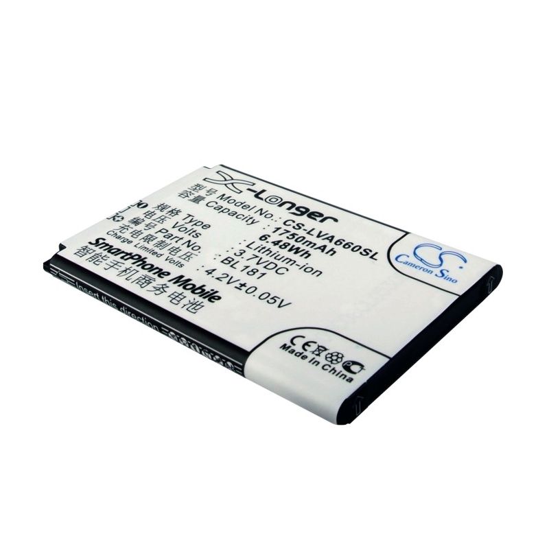Li-ion Battery fits Lenovo, a66t 3.7V, 1750mAh Mobile & SmartPhone Cameron Sino Technology Limited