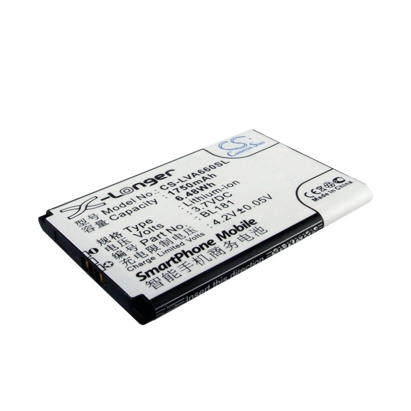 Li-ion Battery fits Lenovo, a66t 3.7V, 1750mAh Mobile & SmartPhone Cameron Sino Technology Limited