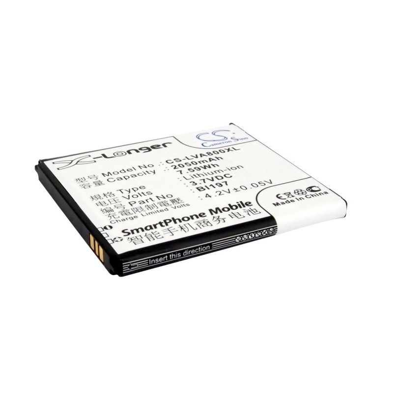Li-ion Battery fits Lenovo, a798t, a800, a820t 3.7V, 2050mAh Mobile & SmartPhone Cameron Sino Technology Limited