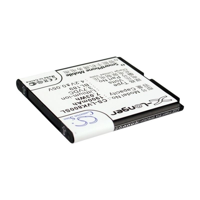 Li-ion Battery Fits Lenovo, K800 3.7v, 1900mah Mobile & SmartPhone Cameron Sino Technology Limited