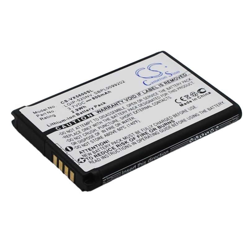 Li-ion Battery fits Lg, accolade, cosmos touch vn270, extravert 3.7V, 800mAh Mobile & SmartPhone Cameron Sino Technology Limited