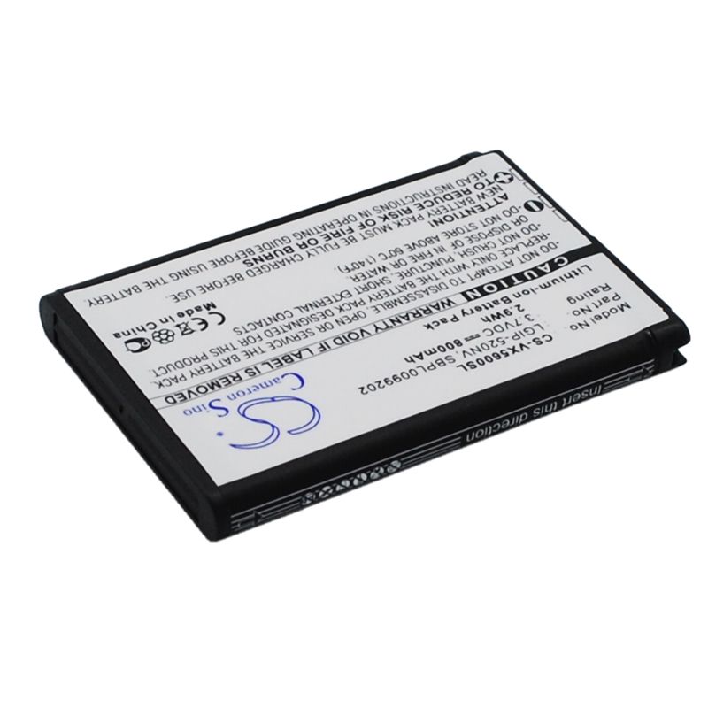 Li-ion Battery fits Lg, accolade, cosmos touch vn270, extravert 3.7V, 800mAh Mobile & SmartPhone Cameron Sino Technology Limited