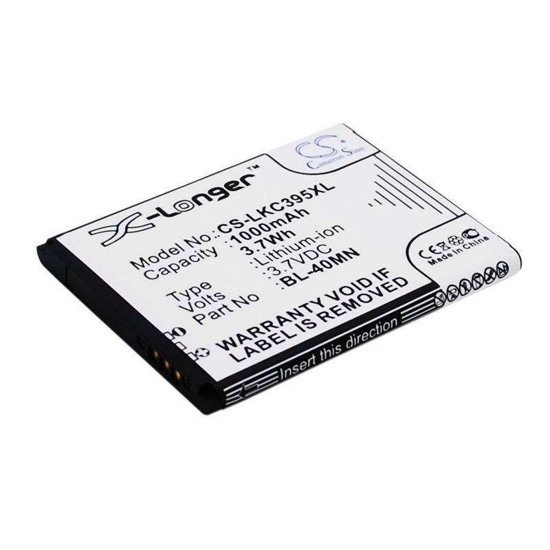 Li-ion Battery fits Lg, c395, c395c, xpression c395 3.7V, 1000mAh Mobile & SmartPhone Cameron Sino Technology Limited