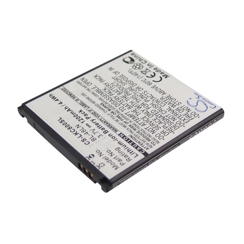 Li-ion Battery Fits Lg, C800dg, C800g, C800vl 3.7v, 1200mah Mobile & SmartPhone Cameron Sino Technology Limited