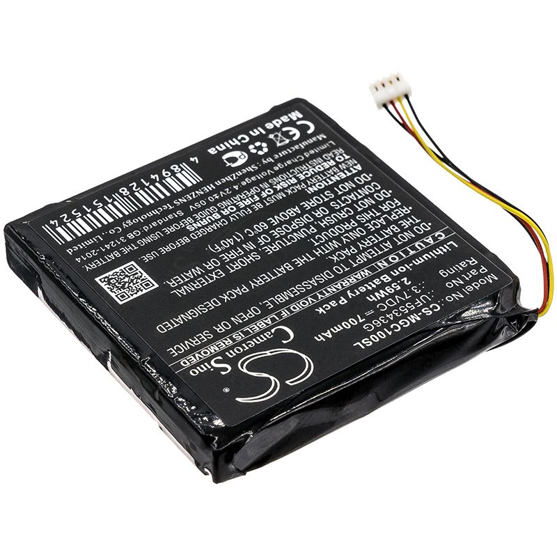 Li-ion Battery fits Magellan, Cyclo 100, Cyclo100 3.7V, 700mAh GPS & Navigator Cameron Sino Technology Limited