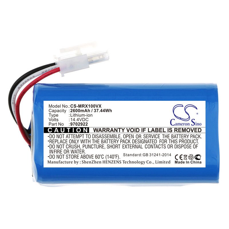 Li-ion Battery fits Miele, 9702922 14.4V, 2600mAh Vacuum Cameron Sino Technology Limited