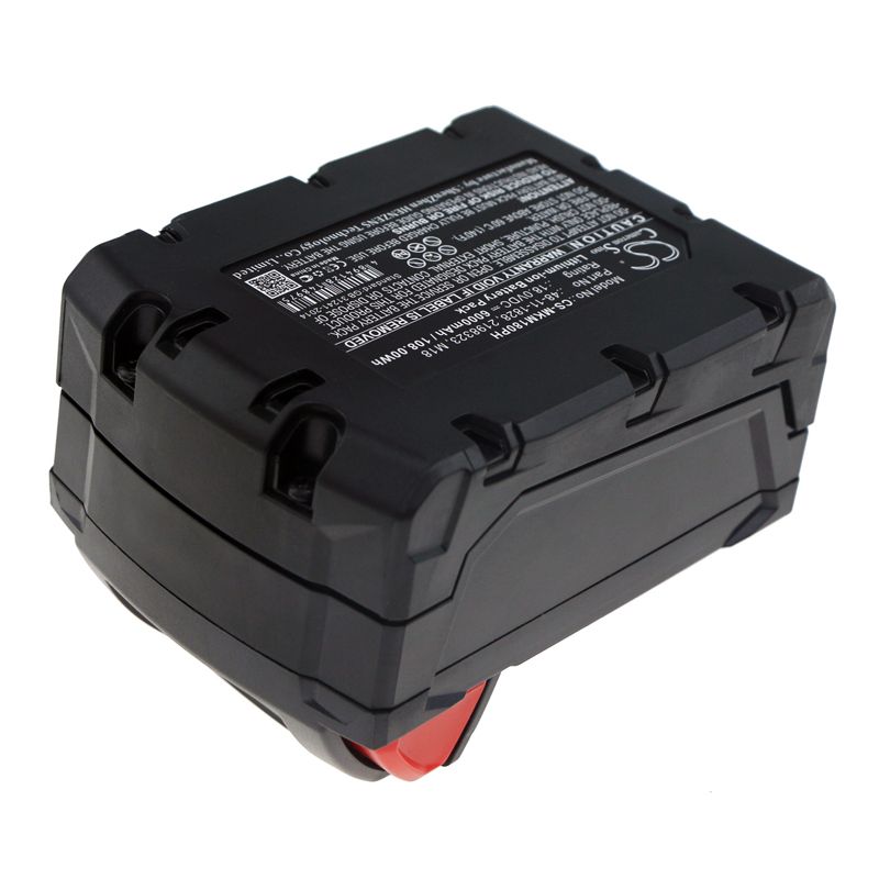 Li-ion Battery fits Milwaukee, 0880-20, 2601 18.0V, 6000mAh Power Tools Cameron Sino Technology Limited