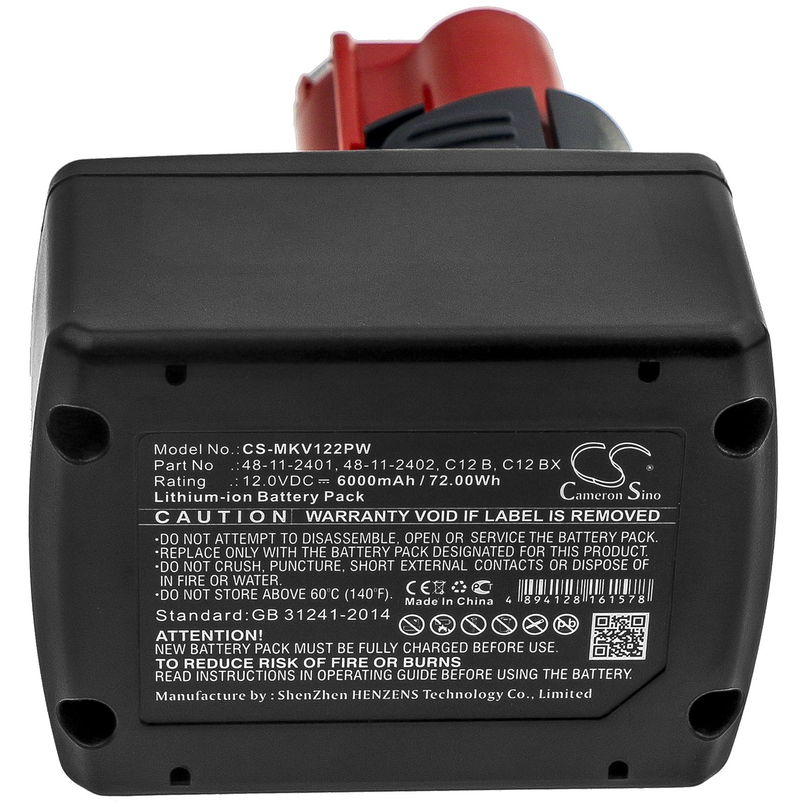 Li-ion Battery fits Milwaukee, 48112401, 48-11-2401, 48-11-2402, 48112411, 48-11-2411 Power Tools Cameron Sino Technology Limited