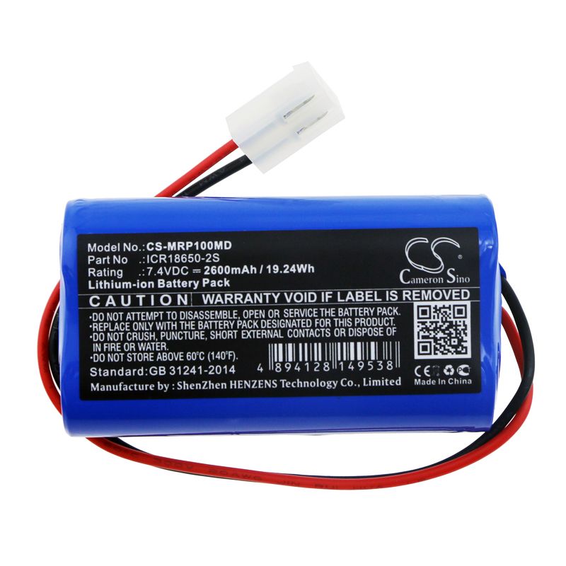 Li-ion Battery fits Mindray, Sp1, Sp1 Syringe Pump 7.4V, 2600mAh Medical Cameron Sino Technology Limited