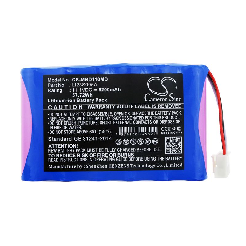 Li-ion Battery fits Mindray, Umec10 11.1V, 5200mAh Medical Cameron Sino Technology Limited
