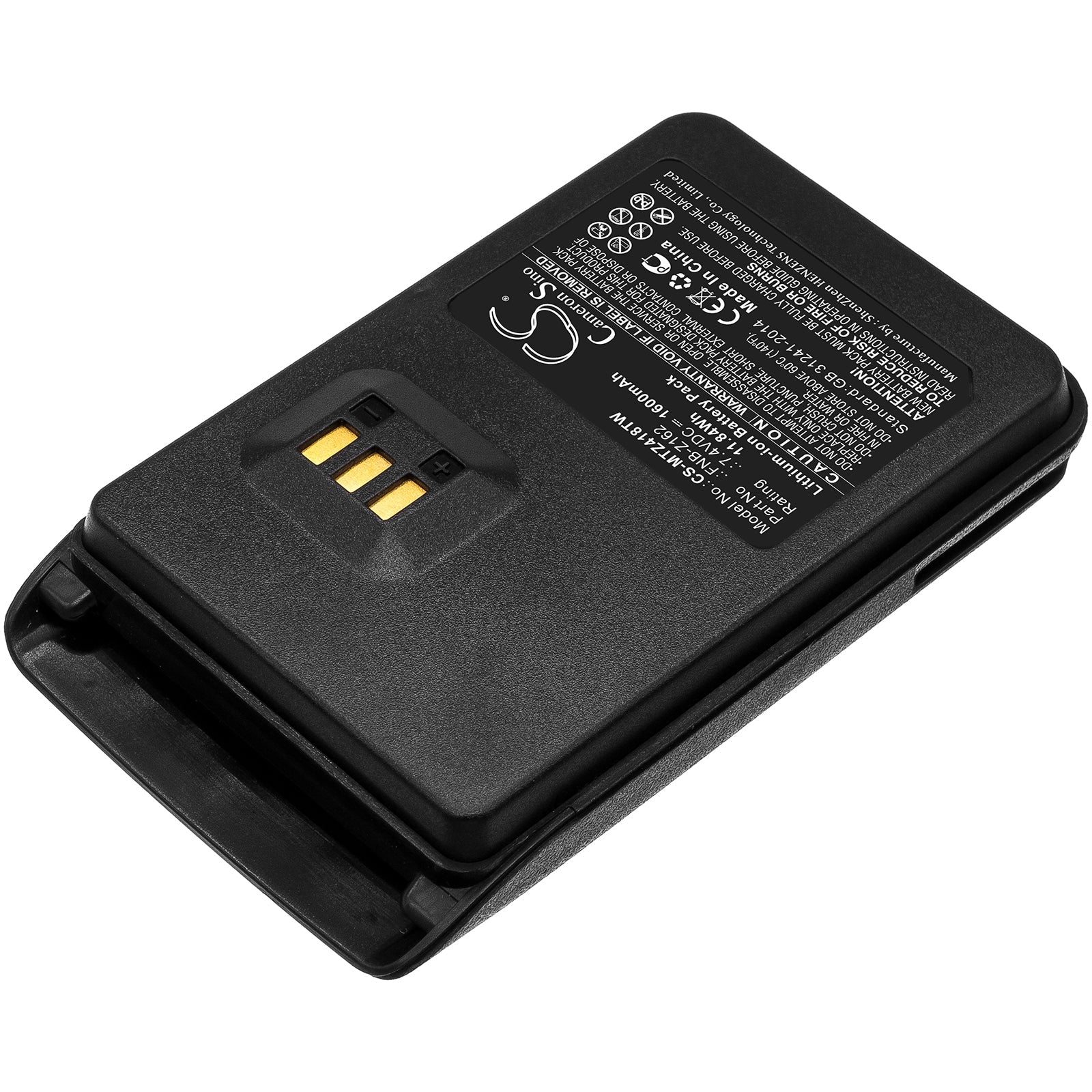 Li-ion Battery fits Motorola, Magone V418d, Magone V468 7.4V, 1600mAh Two-Way Radio Cameron Sino Technology Limited