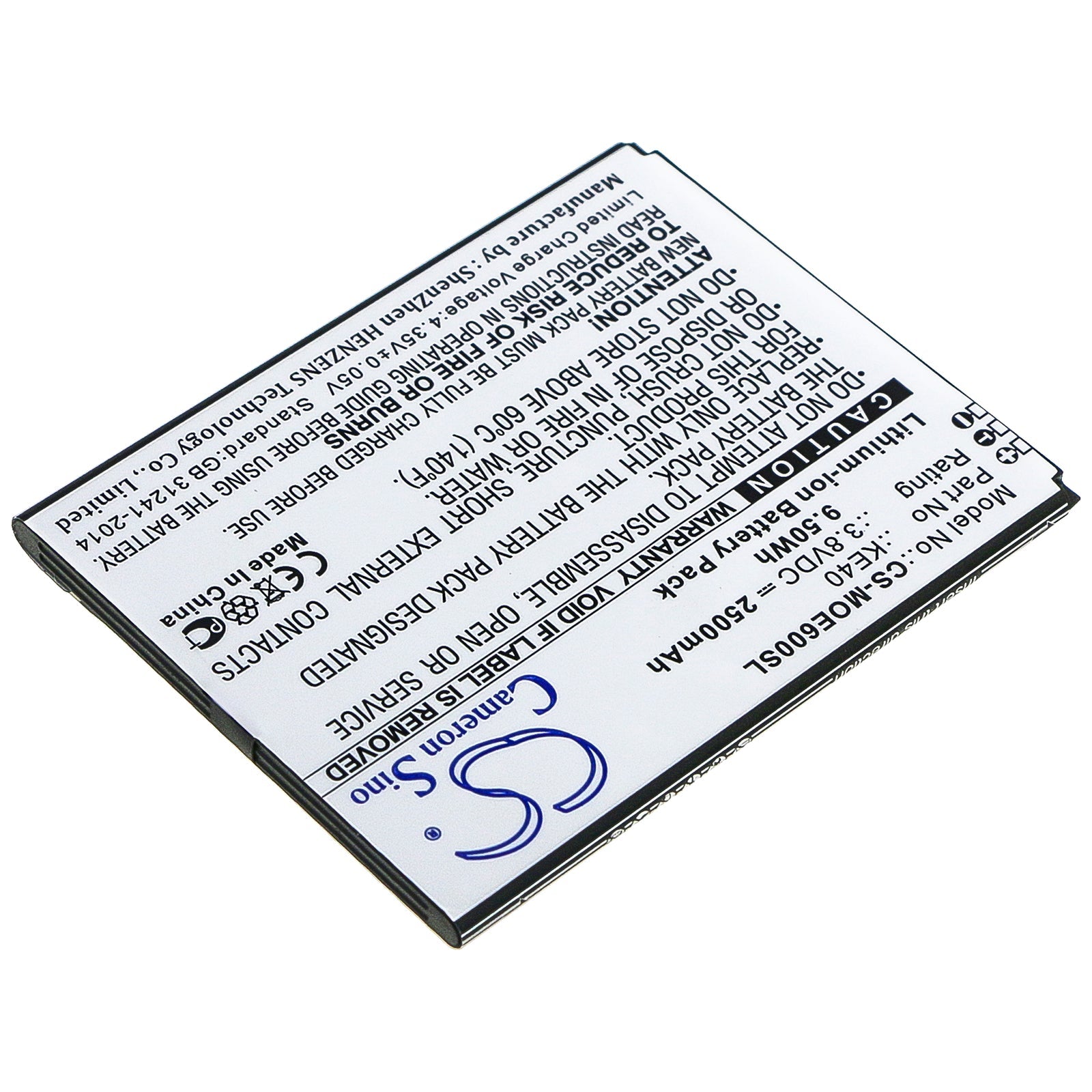 Li-ion Battery fits Motorola, Moto E6, Xt2005, Xt2005-1 3.8V, 2500mAh Mobile & SmartPhone Cameron Sino Technology Limited
