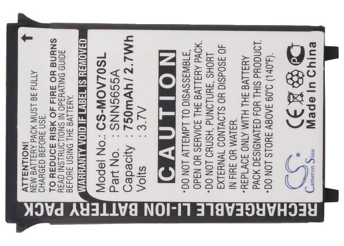 Li-ion Battery fits Motorola, V70 3.7V, 750mAh / 2.78Wh Mobile & SmartPhone Cameron Sino Technology Limited