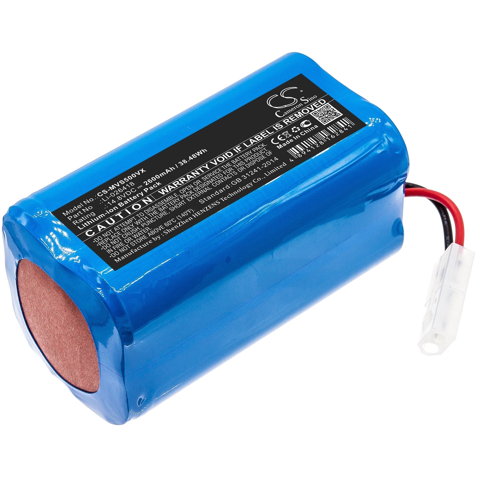 Li-ion Battery fits Myvacbot, Sn500 14.8V, 2600mAh Vacuum Cameron Sino Technology Limited