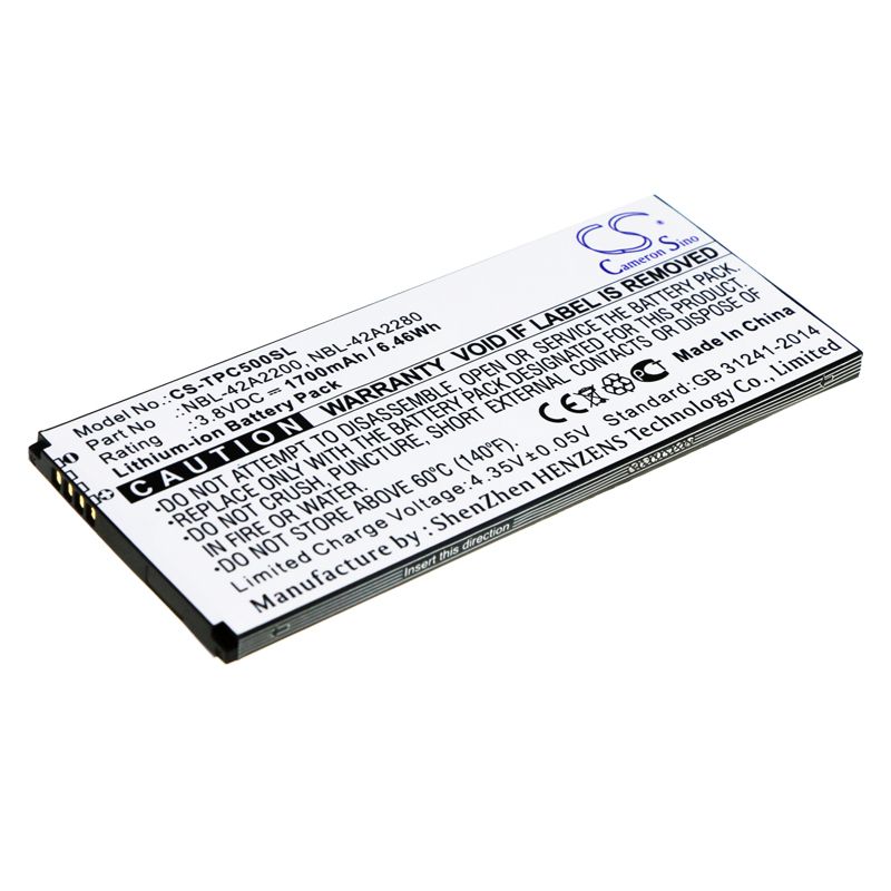 Li - ion Battery fits Neffos, C5, C5 Lte Dual Sim 3.8V, 1700mAh - Batterybuyer.ca