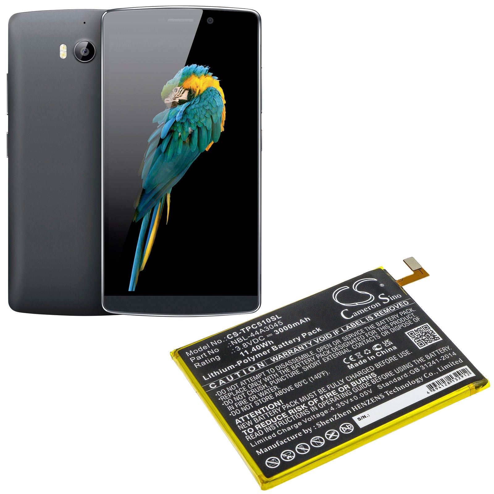 Li-ion Battery fits Neffos, C5 Max, C5 Max Lte Dual Sim, Tp702a 3.8V, 3000mAh Mobile & SmartPhone Cameron Sino Technology Limited